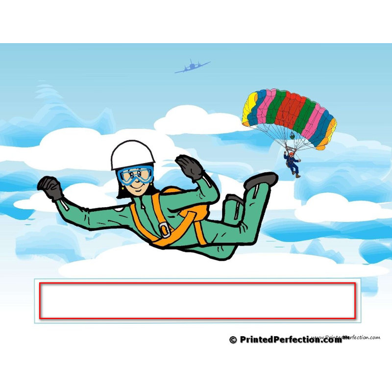 Porte-clés personnalisé parachutiste féminin