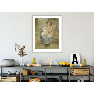 Maternité par Pierre-Auguste Renoir, impression giclée encadrée