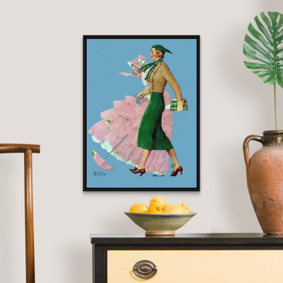 Deux femmes marchant sur toile, art mural