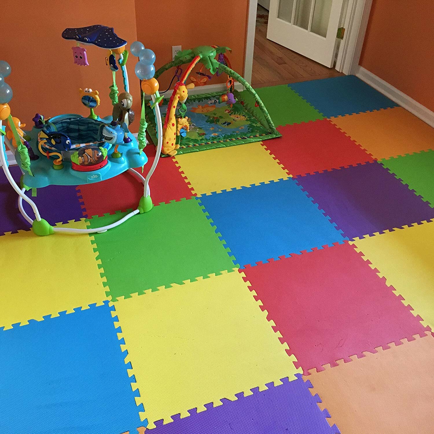 Multi Colored Safe Play Floor Mat for Kids | Colorful Baby & Toddler Play  Mat
