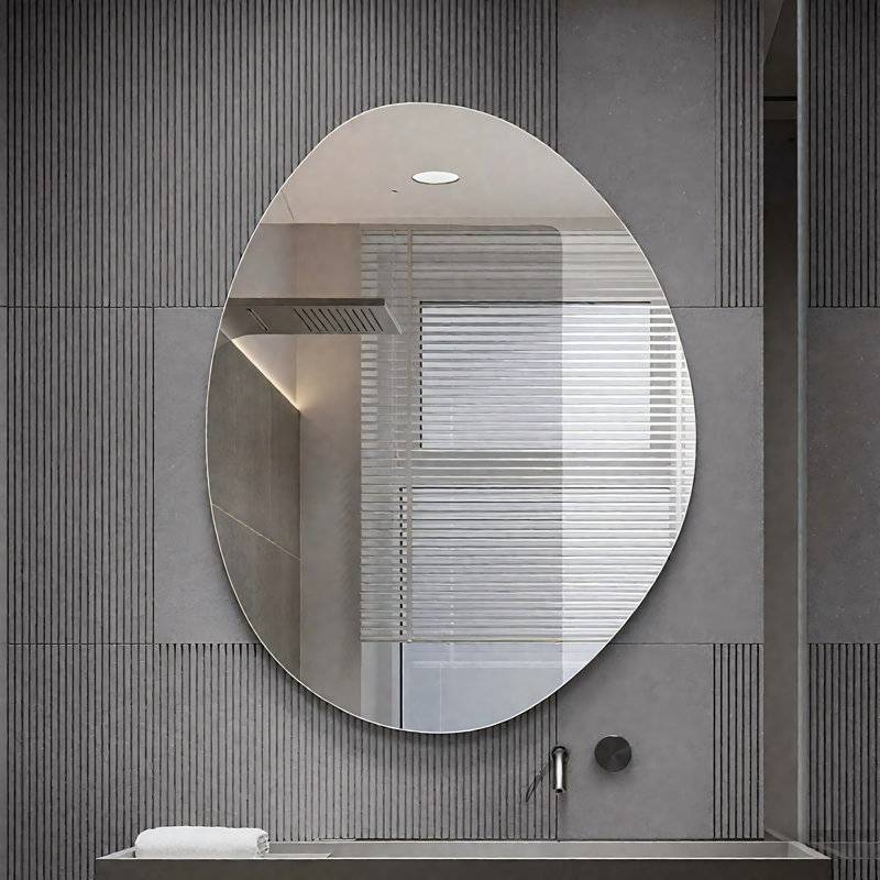 Modern Asymmetrical Bathroom Wall Mirror