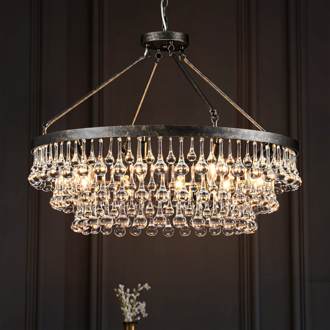 Alissya 10 - Light Dimmable Tiered Chandelier Mercer41
