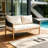 Outdoor Patio Acacia Wood Loveseat-129028520