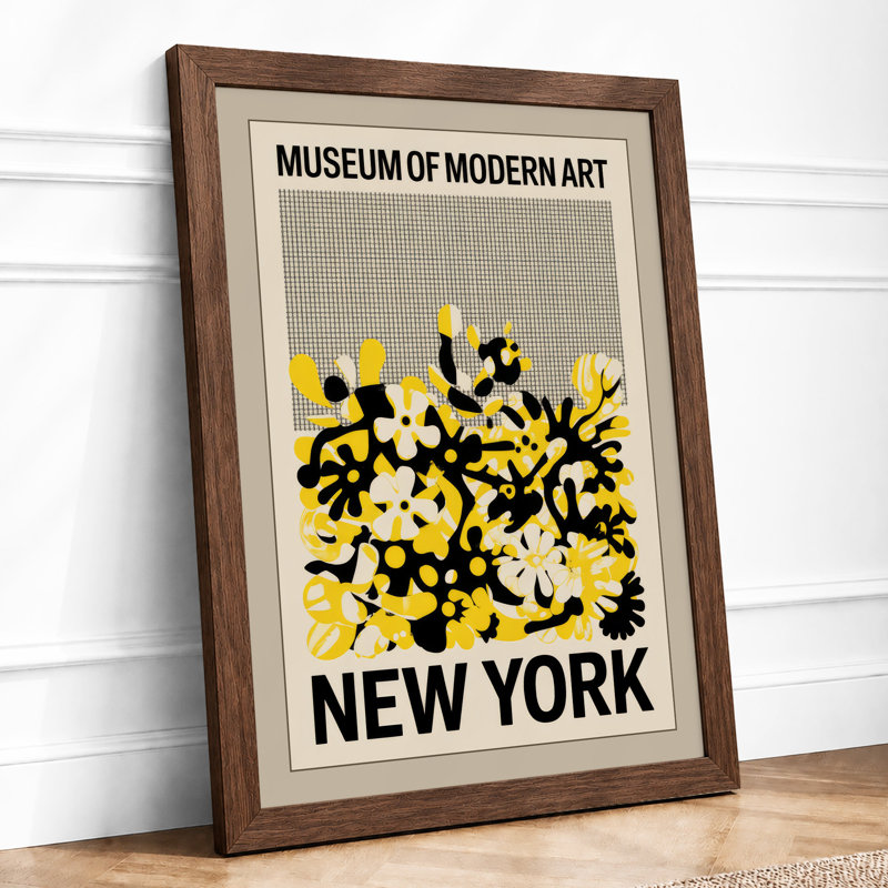 Museum Modern Art Retro - Framed Print, A1 - 84.1 x 59.4 cm, Walnut