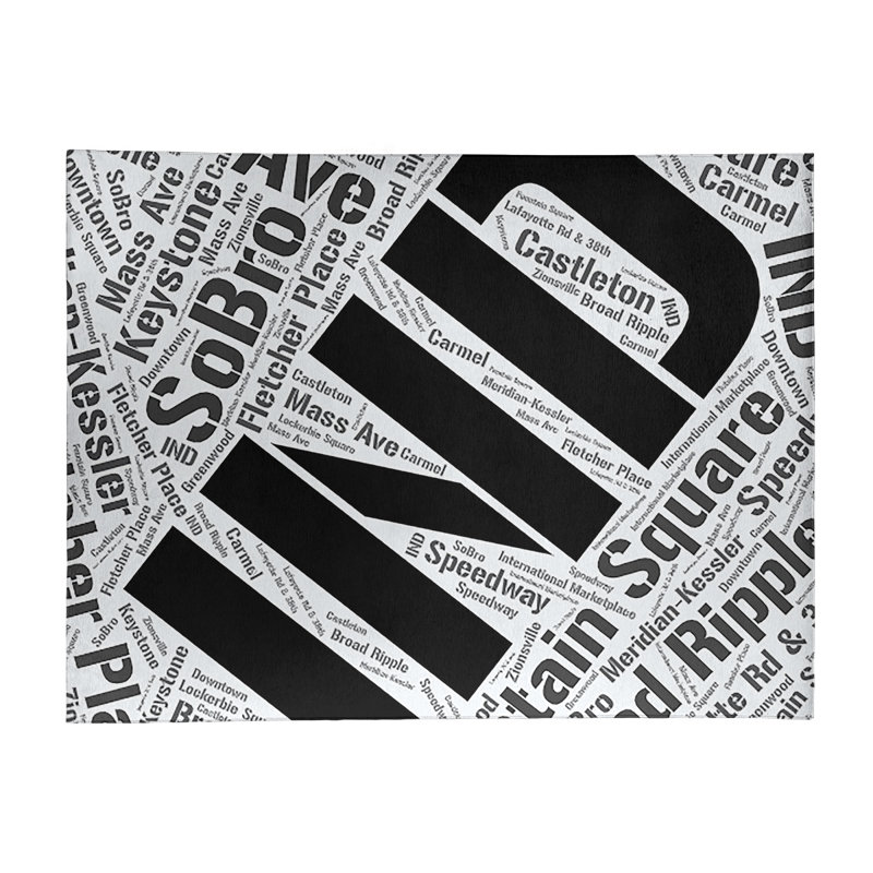 Tapis à tissage plat area black, Rectangle 5 pi x 7 pi