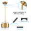 Luminaire suspendu en verre laiton-127657817