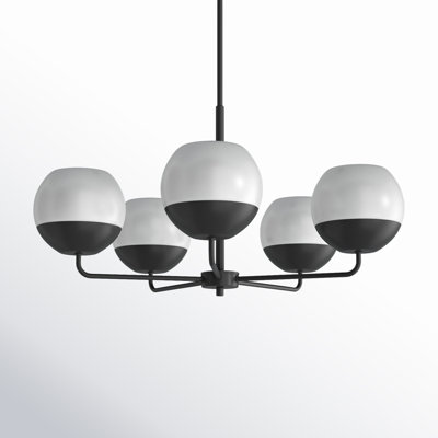Avoca 5 - Light Metal Dimmable Chandelier