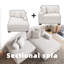 Canapé modulaire en velours côtelé 2 pièces Milbrey-2098009032-2129726389