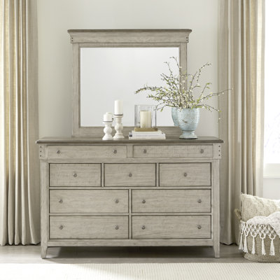 Ivy Hollow 9 - Drawer Dresser with Mirror -  Liberty Furniture, LFI457-BR-DM