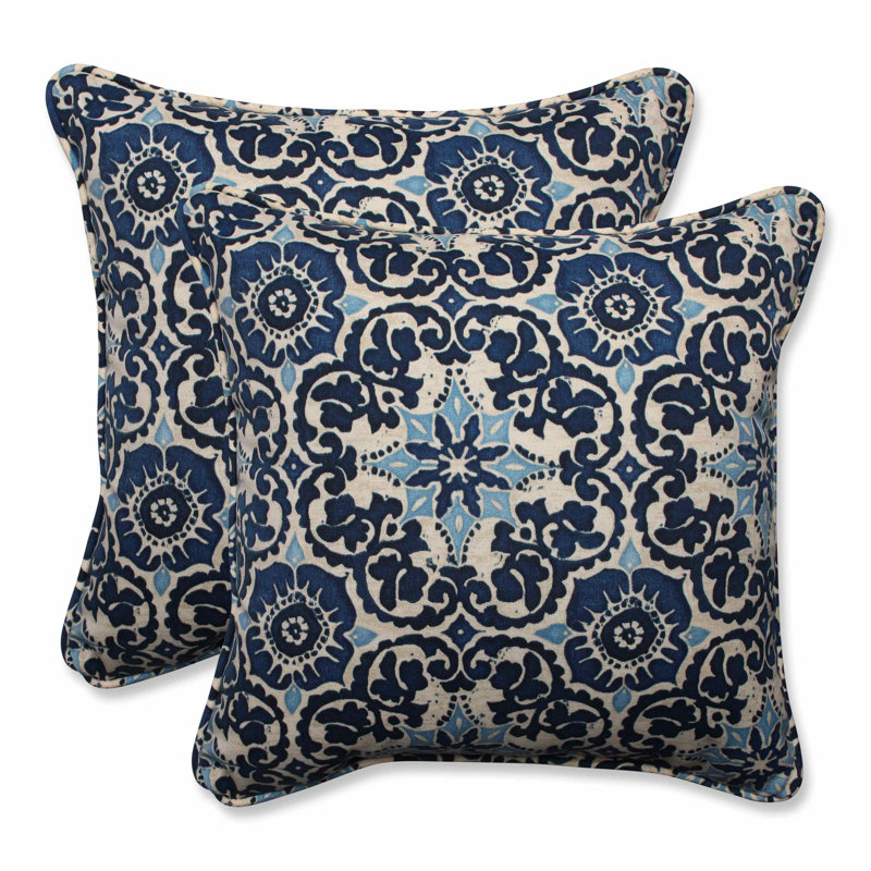 Coussin décoratif intérieur/extérieur Woodblock