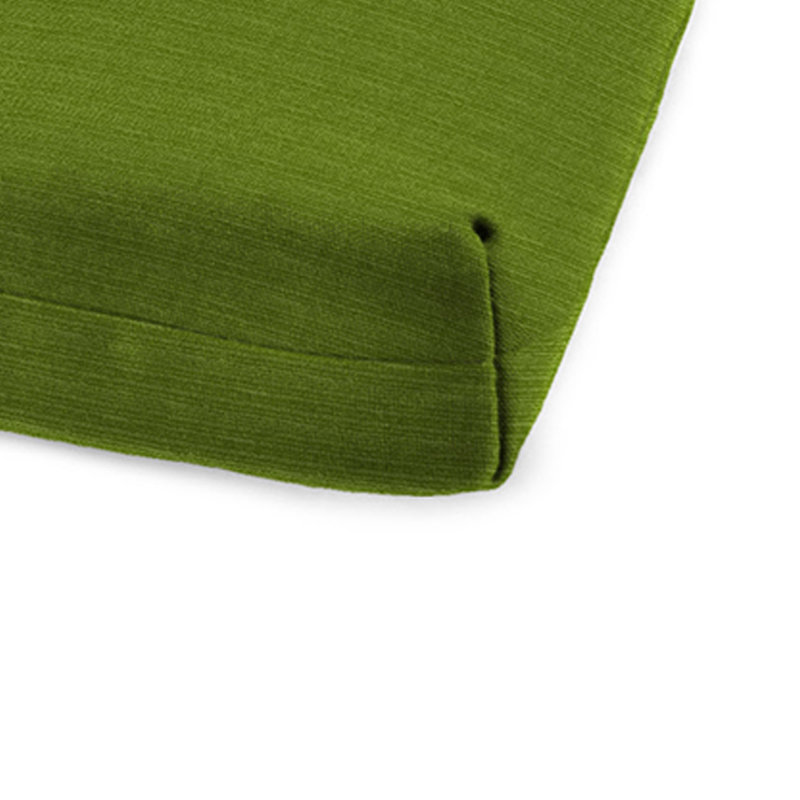 72" x 21" Federal Solid Outdoor Chaise Lounge Cushion with Ties and Loop, Green