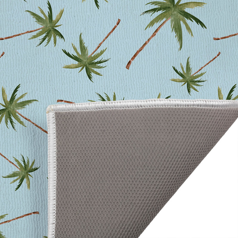 Summer Palms Outdoor Doormat, 24'' W x 17'' L, Cloud Blue