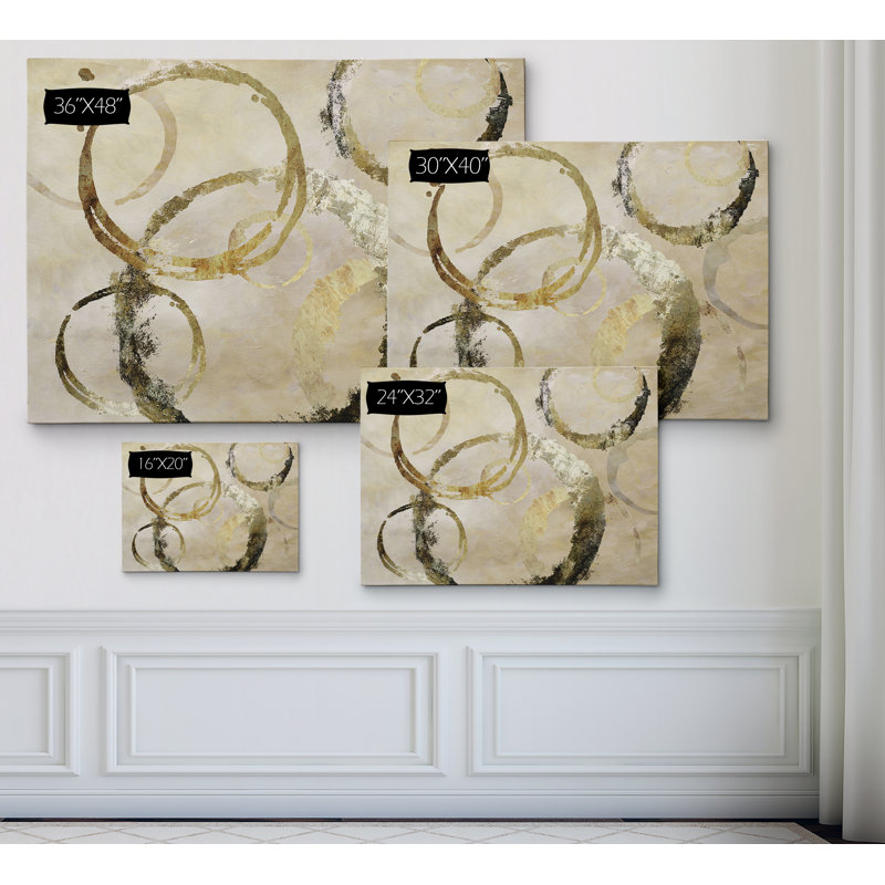 Golden Rings - Impression sur toile, H 16 po x l 20 po x P 1,5 po, Toile tendue