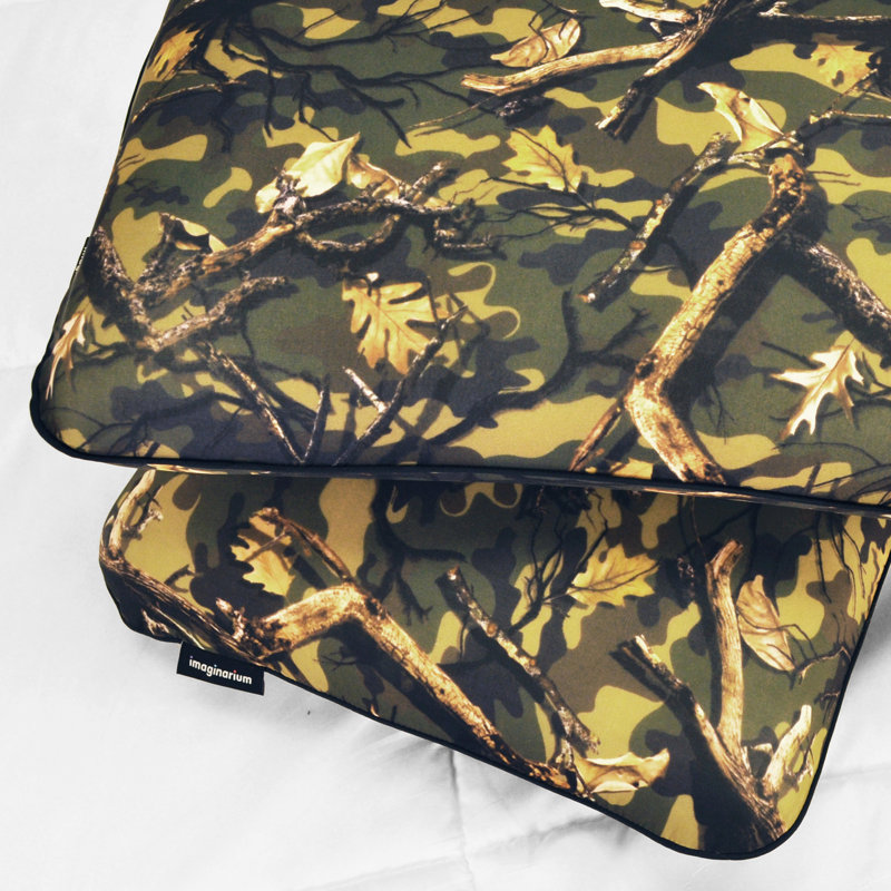Memory Foam Fun Pillow Medium Standard Bed Pillow with Cool-to-the-Touch Cover, Woodland Camo