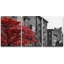 Arbre rouge dans les bâtiments de la scène de rue de New York, décor moderne en noir et blanc-102298208-102298209