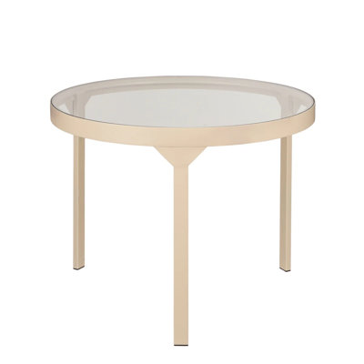 Bijzettafel Glass Top Three Leg Round Side Table