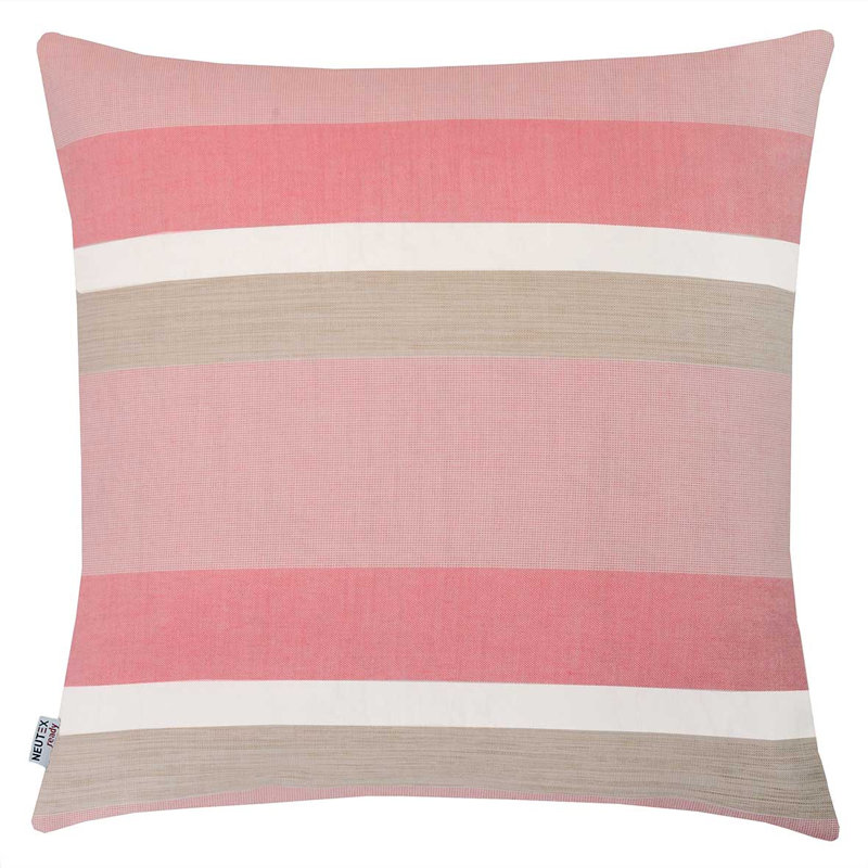 Rexford Striped Throw Pillow Cover, Brown, 38cm x 38cm, Square