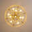 24" Modern Round Crystal Chandelier Gold