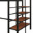 Twin-Sized Metal Loft Bed, Features Upper Grid Storage Shelf And Ladder With Side Compartments-1935162052