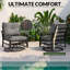 Ensemble de conversation coulissant pour 2 personnes avec table d'appoint-1162372860