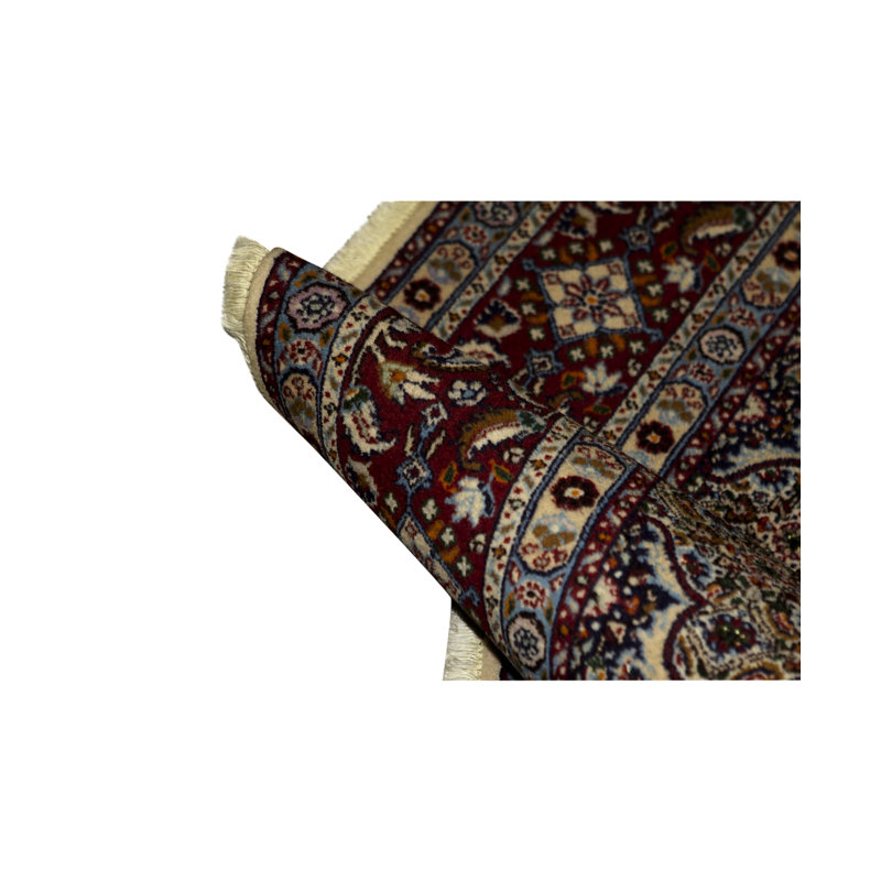 Hand-Knotted High-Quality Brown and Blue Runner