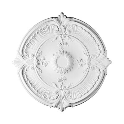 27-1/2 in x 2-3/8 in Acanthus Primed White Polyurethane Ceiling Medallion
