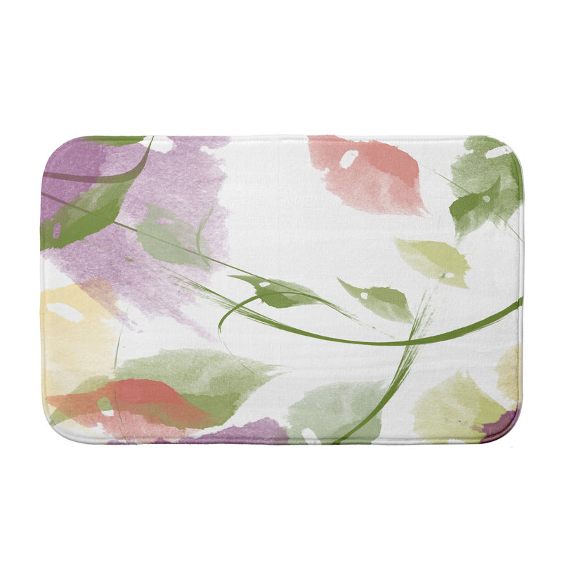 Lower Hazel Non-Slip Bath Mat, 21" W x 34" L, Coral