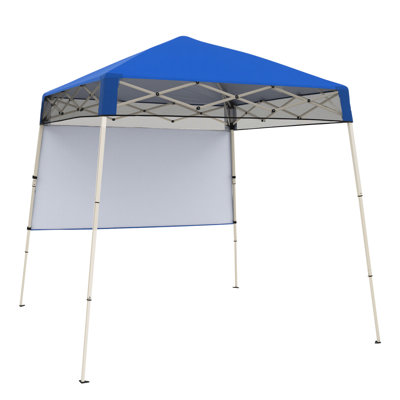7'X7' Pop-Up Outdoor Canopy Tent, 1-Push Center Lock Quick Setup Folding Design, UV50+ Waterproof Fade-Proof Canopy, Fits Sports Events, Picnic, Camping