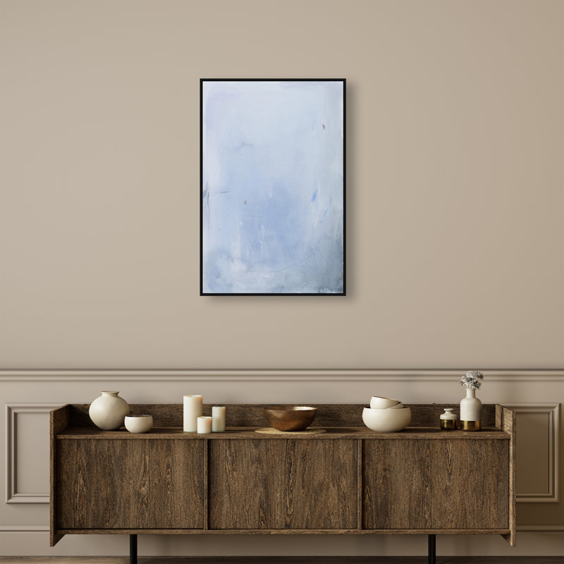 Calm Waters I Print by Oliver Gal, 25"H x 37"W, Black Floater Frame