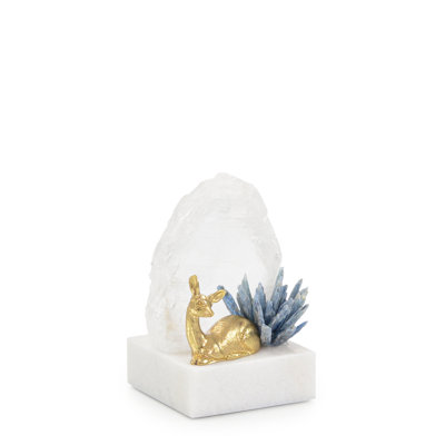 Fawn's Repose Sculpture On Marble III