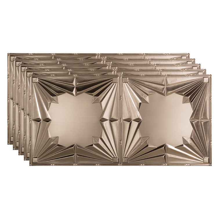 24.375'' L x 48.375'' W Textured Vinyl Glue Up Ceiling Tile