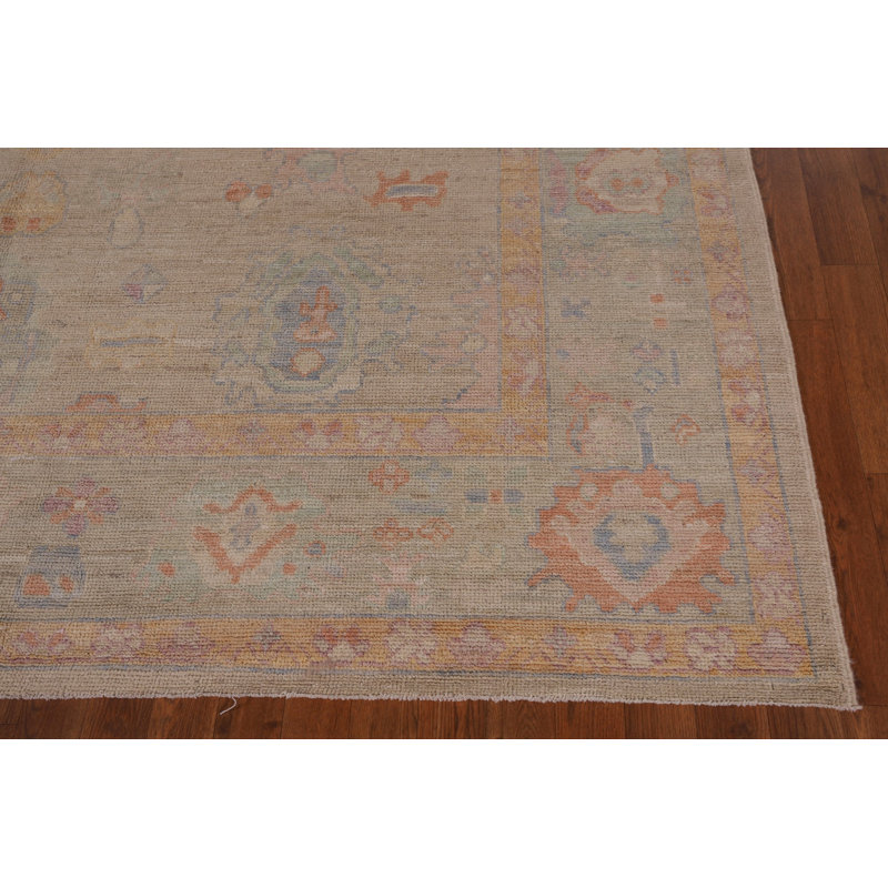 Vegetable Dye Oushak Turkish Area Rug 10