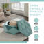 Repose-pieds Velvet Polygon, capitonné - vert-130176412