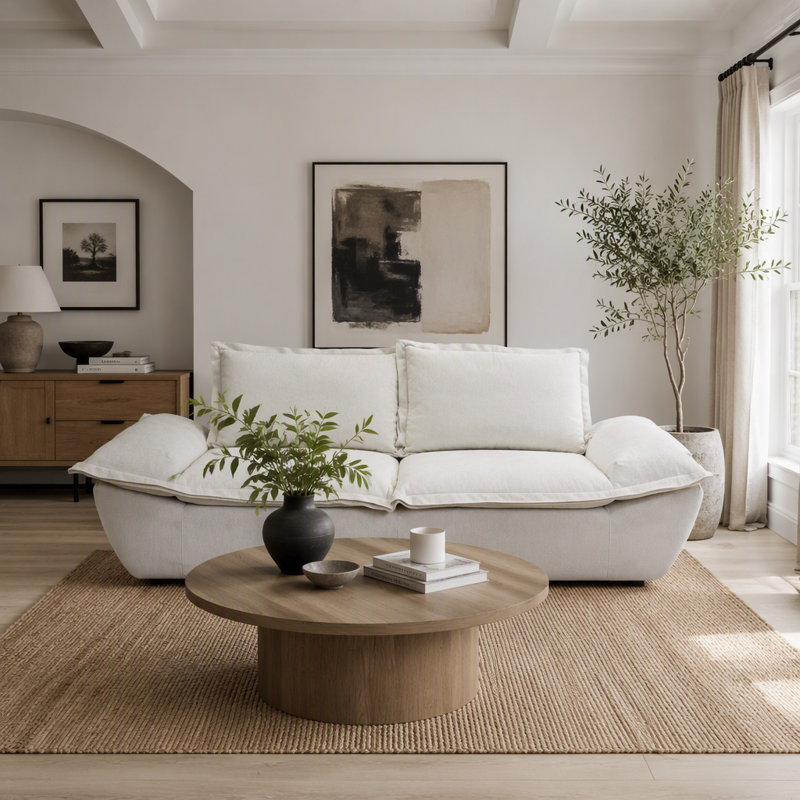 Canapé moderne infonuagique, canapé modulable à assise profonde pour salon, canapé confortable et moelleux avec grands coussins
