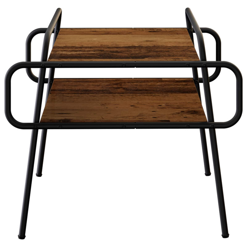 Coffee Table, 51cm H x 50cm W x 50cm D, Old Wood, Old Wood / Black