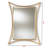 Melia Metal Framed Antique Gold Finish Rectangular Accent Wall Mirror, 41.74" H X 31.79" W X 0.74" D