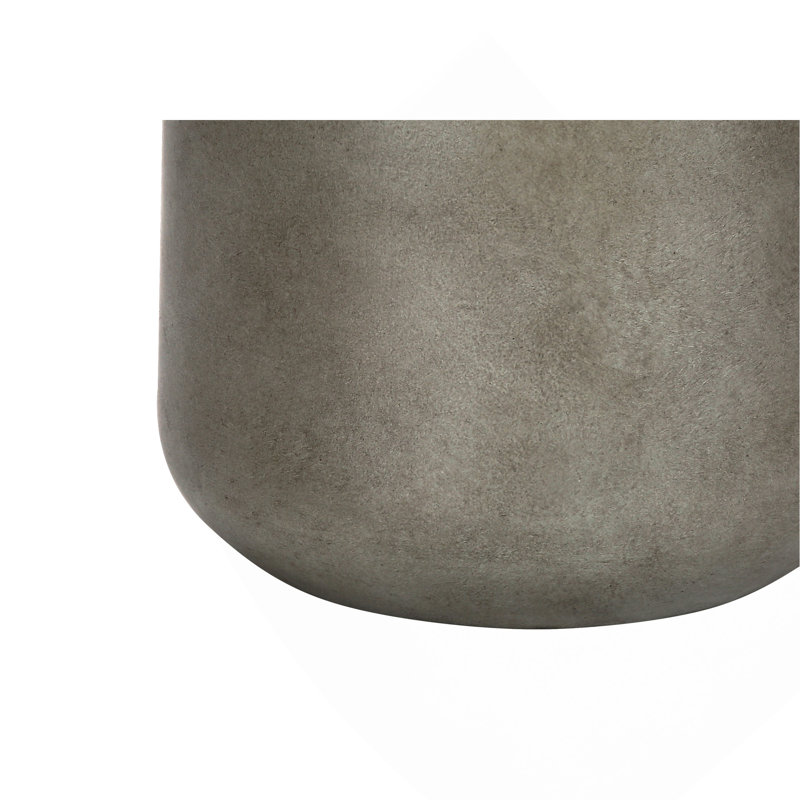 Lighting, H 24 po, lampe de table, béton gris, abat-jour beige, contemporain
