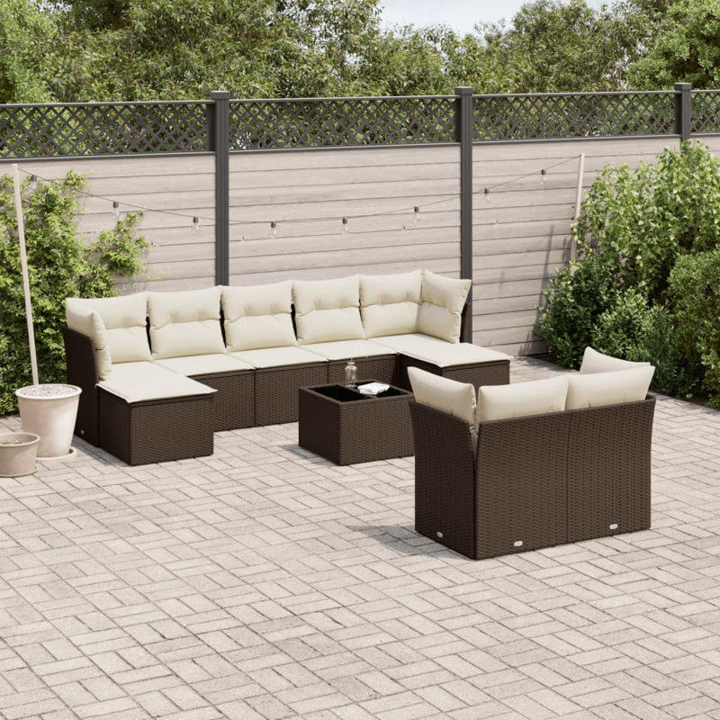 Ensemble de canapé de jardin en rotin PE Vidaxl
