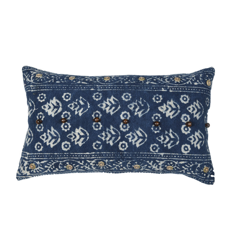 Housse de coussin floral lombaire