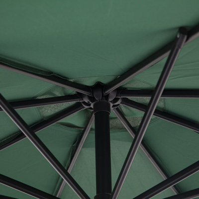 Parasol suspendu en porte-à-faux avec base 9,7 pi
