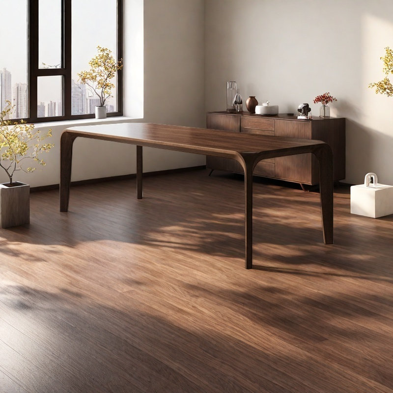 Table de salle à manger en bois de noyer avec finition à base d'eau D, H 29,5 po x L 62,9 po x l 31,4 po
