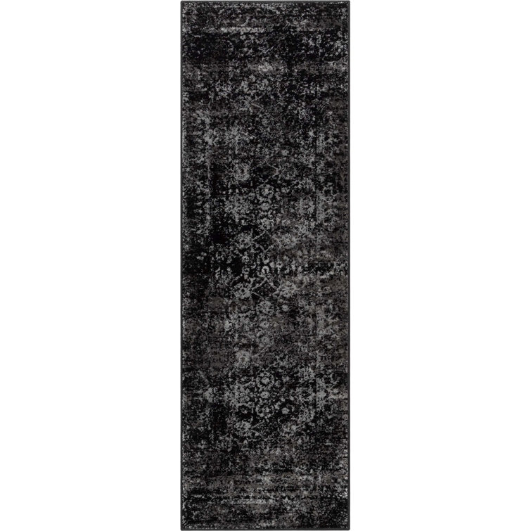  Tapis oriental rétro noir
