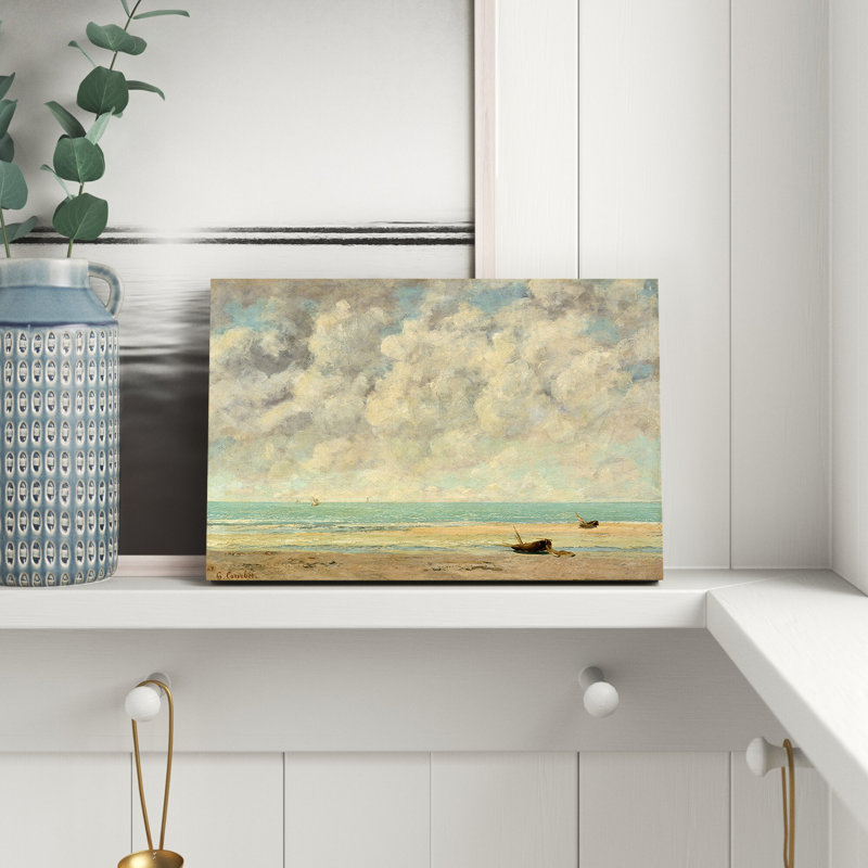 «The Calm Sea», peinture sur toile, H 8 po x l 12 po