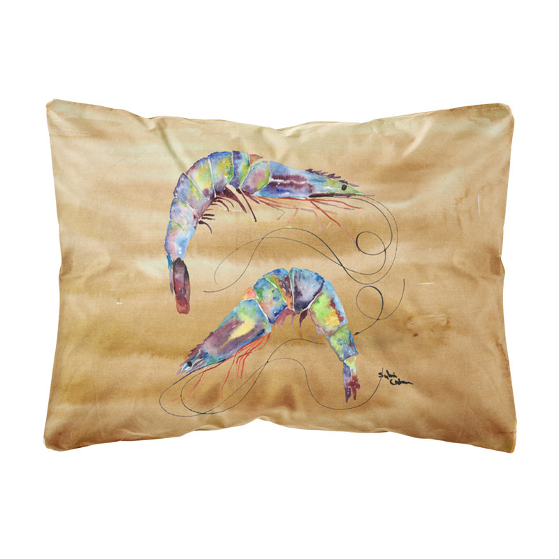 Coussin intérieur/extérieur crevette, Brun