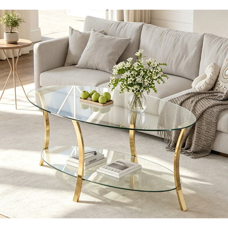 Table basse Minimalist, Doré