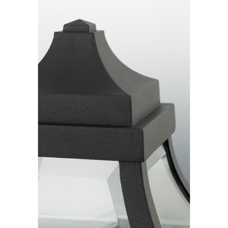 Black Aluminum 15" LED Outdoor Wall Lantern
