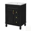 Meuble-lavabo de salle de bain avec lavabo en céramique, conception compacte, 2 tiroirs, tablette réglable pour les petits espaces-991801612-991801655