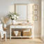 Flora Rattan Scalloped Wall Mirror-1512105734