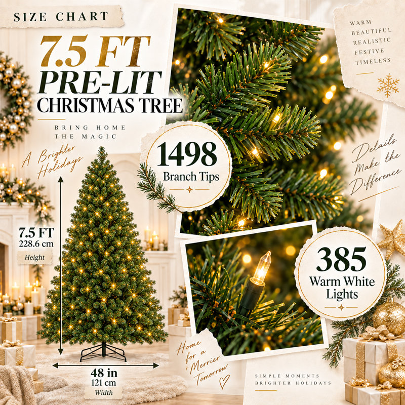 SDS-NB-BJ Christmas Tree, 7.5 feet