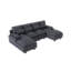 Canapé modulaire rembourré symétrique à 6 places 109,8 po x 55,9 po avec coussins de taille 109,8 po x 55,9 po-1251463631